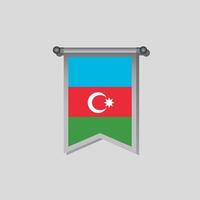 ilustración de la plantilla de la bandera de azerbaiyán vector