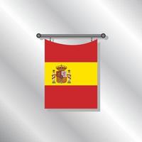 ilustración de plantilla de bandera de españa vector