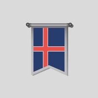 ilustración de la plantilla de la bandera de islandia vector