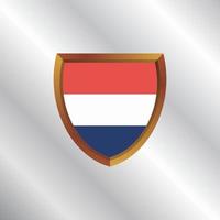 Illustration of Netherlands flag Template vector