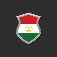 Illustration of Tajikistan flag Template vector