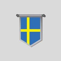 Illustration of Sweden flag Template vector