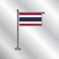 ilustración de la plantilla de la bandera de tailandia vector