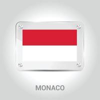 Monaco flags design vector