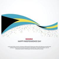 fondo feliz día de la independencia de bahamas vector