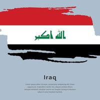 ilustración de la plantilla de la bandera de irak vector