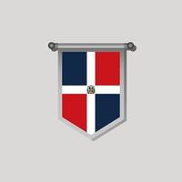 Illustration of Dominican Republic flag Template vector