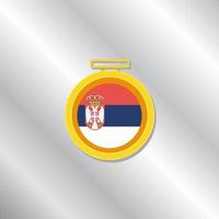 ilustración de la plantilla de la bandera de serbia vector