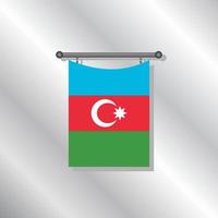 Illustration of Azerbaijan flag Template vector