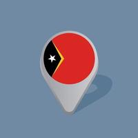 ilustración de la plantilla de la bandera de timor leste vector