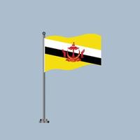 Illustration of Brunei flag Template vector