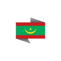 ilustración de la plantilla de la bandera de mauritania vector