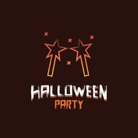 Halloween party design with dark brown background vector