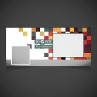 Abstract background social media cover desgin vector