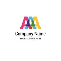 Alphabetical logo design with creative typography vector