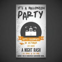 Its a Halloween party invitation card design vector