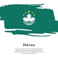 ilustración de la plantilla de la bandera de macao vector