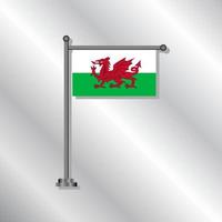 Illustration of Wales flag Template vector