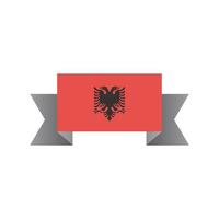 ilustración de la plantilla de la bandera de albania vector