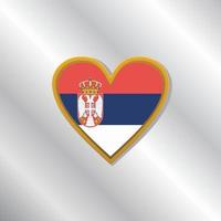 ilustración de la plantilla de la bandera de serbia vector