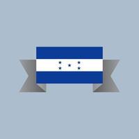 ilustración de la plantilla de la bandera de honduras vector