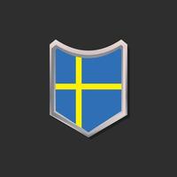 Illustration of Sweden flag Template vector