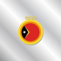 ilustración de la plantilla de la bandera de timor leste vector