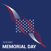 Memorial day design card vector