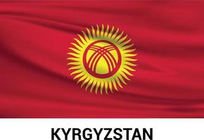 Kyrgyzstan flag design vector