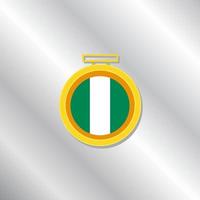 ilustración de la plantilla de la bandera de nigeria vector