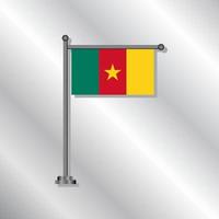 ilustración de la plantilla de la bandera de camerun vector