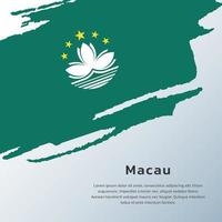 ilustración de la plantilla de la bandera de macao vector