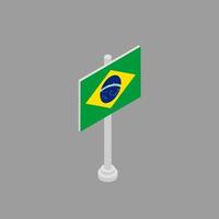 ilustración de plantilla de bandera de brasil vector