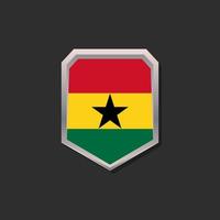 ilustración de la plantilla de la bandera de ghana vector