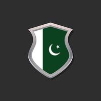 ilustración de la plantilla de la bandera de pakistán vector