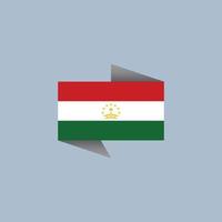 Illustration of Tajikistan flag Template vector