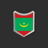 Illustration of Mauritania flag Template vector