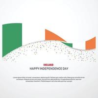 Ireland Happy independence day Background vector