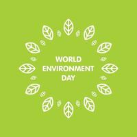 World Environment day card with light background and typography vector