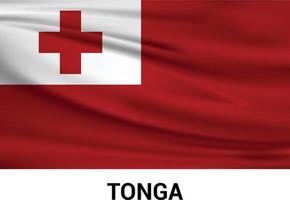 Tonga Flag design vector