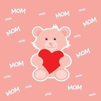 Happy Mothe's day design with creative typography vector