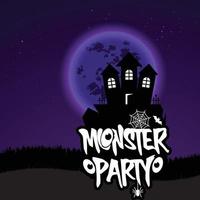 Happy Halloween scary Night background vector