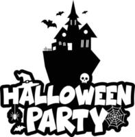 Halloween design with typography and white background vector