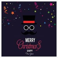 Christmas card with creative design and typography vector