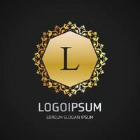 Alphabetic logo design with elegent design and typography vector