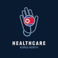 Health care logo with country flag design vector