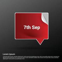 Chat bubble 7 sep typographic design vector