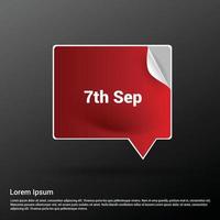 Chat bubble 7 sep typographic design vector