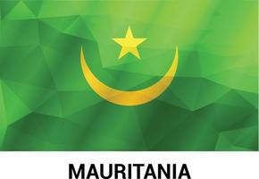 vector de diseño de bandera de mauritania