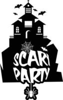 Scary night design with typography vector